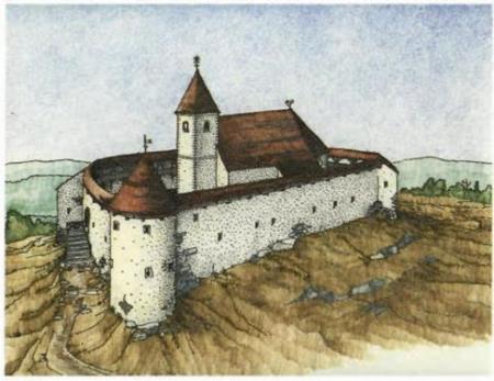 Grafična rekonstrukcija Tabora nad Cerovim izkazuje nekdanjo čistino v neposredni okolici Tabora. Avtor Peter Fister